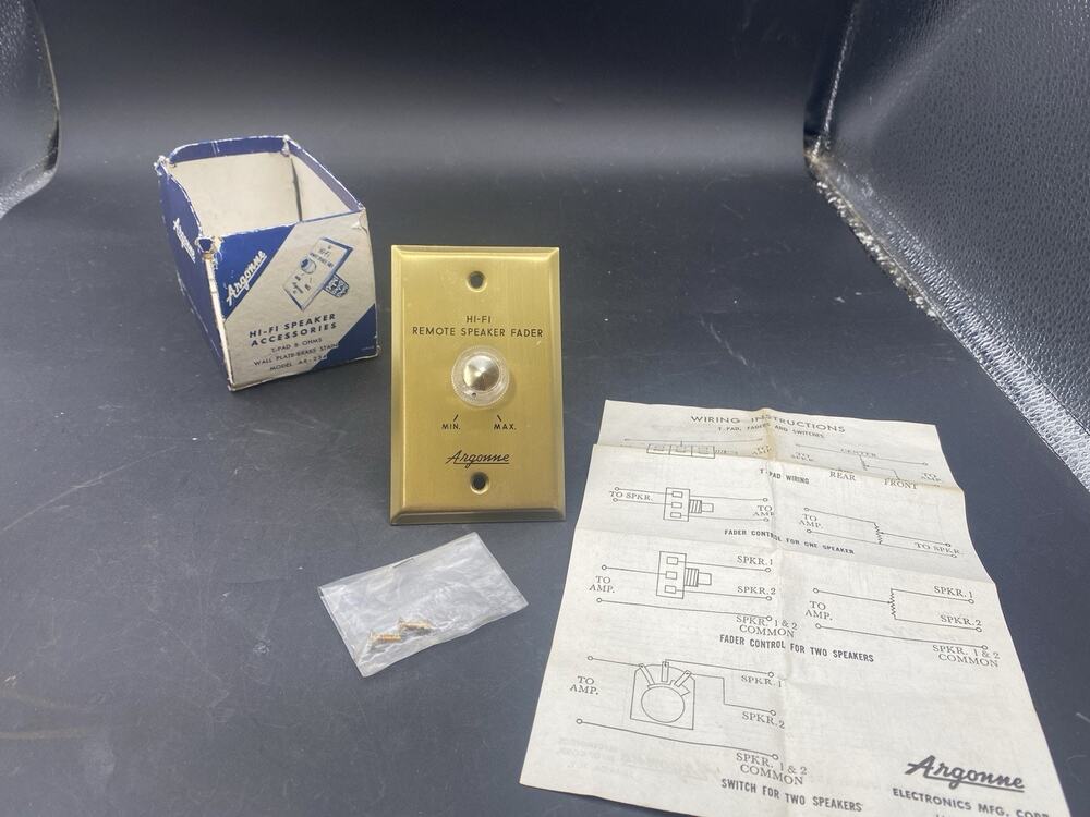 VTG ARGONNE MODEL AR-234 Hi-FI Remote Speaker Fader. New Old Stock.